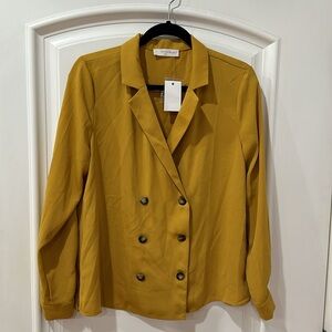 Elodie mustard Yellow Double-Breasted Blazer